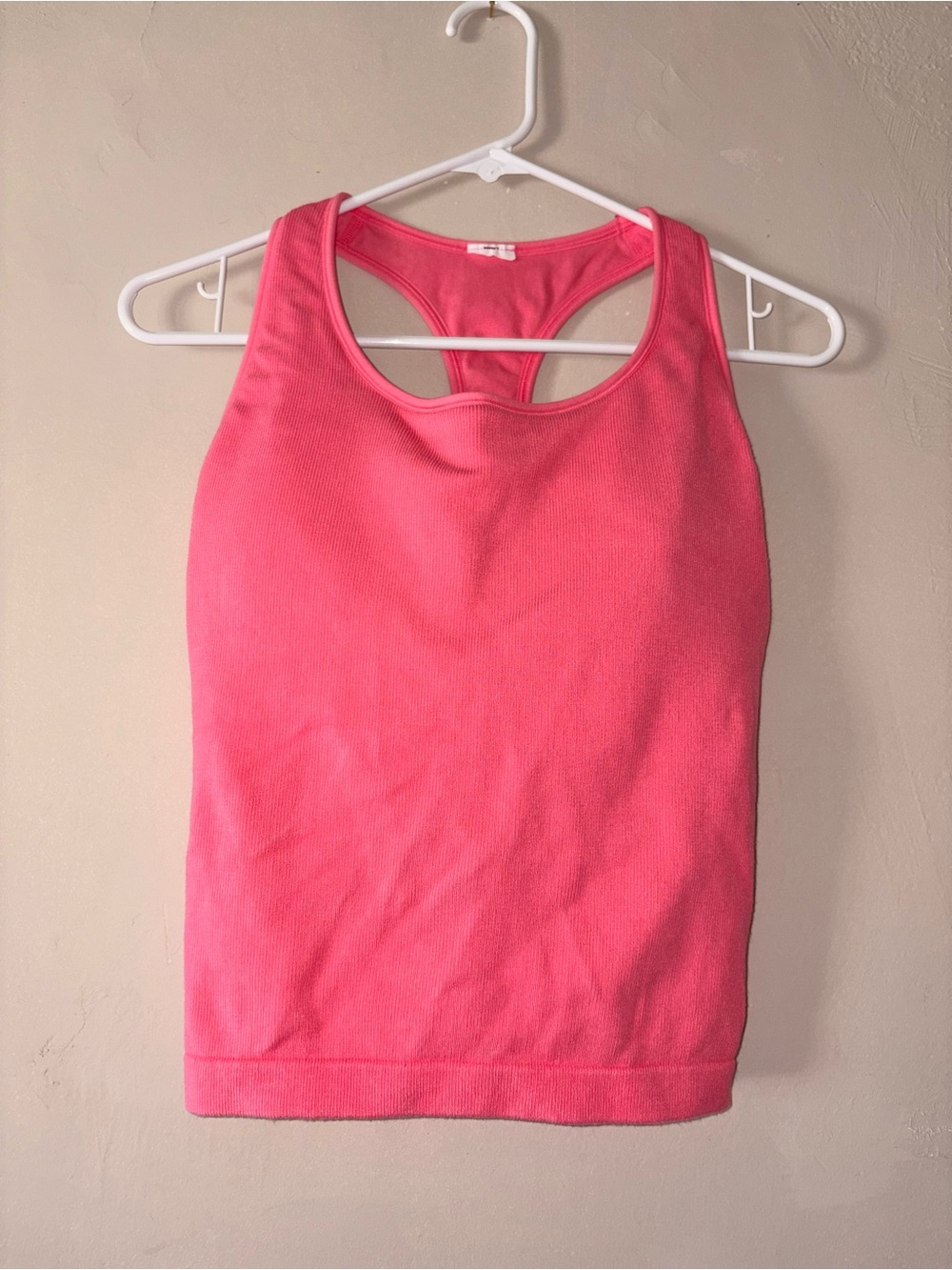 All in Motion hot pink padded longline sports bra tank L